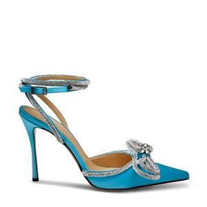 Mach and Mach crystal satin shoes